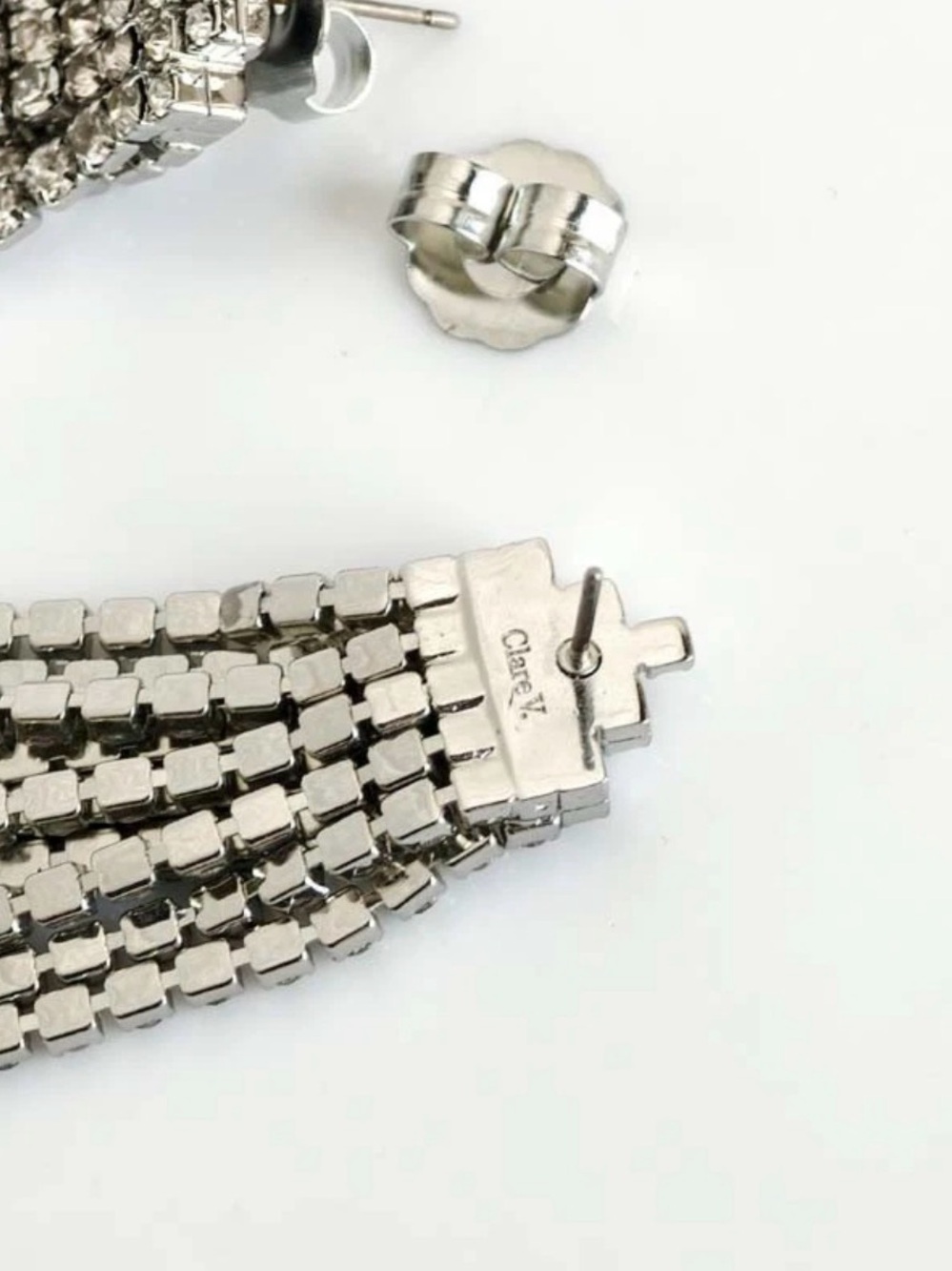 Clare V Layered Stone Statement Earrings - Clear Original: $95 - Picture 7 of 11